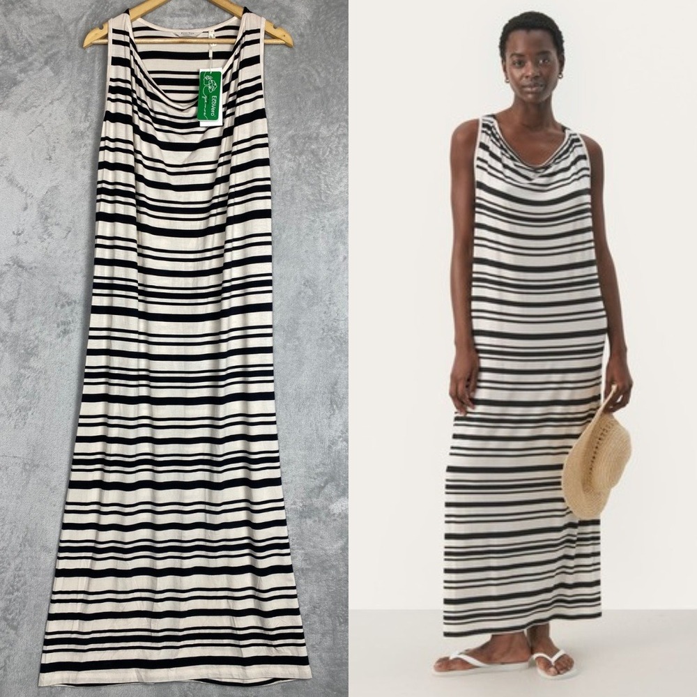 Part Two‎ Gekka Dress Striped Sleeveless Maxi Dress S Travel Resortwear Coastal